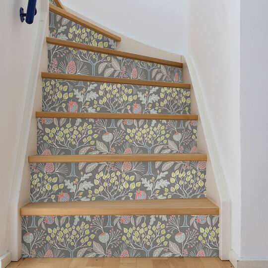 NuWallpaper Groovy Garden Gray Peel & Stick Wallpaper